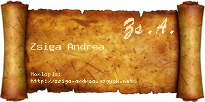 Zsiga Andrea névjegykártya